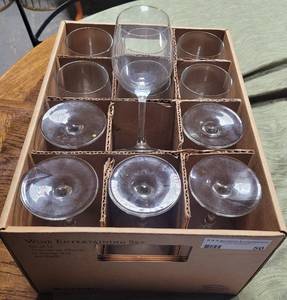 lot 50 image: 12 PIECE WINE ENTERTAINING SET AS SHOWN.
