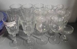 lot 56 image: LOT OF WINE GLASSES AS SHOWN.