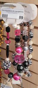 lot 89 image: BEADED NECKLACES IN COLOR & STYLE AS SHOWN.