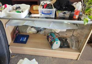 lot 99 image: STORE DISPLAY AS SHOWN. CONTENTS NOT INCLUDED.
