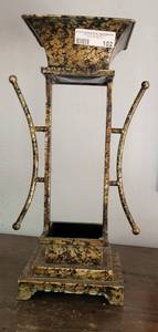 lot 102 image: METAL CANDLE HOLDER AS SHOWN.