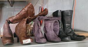 lot 116 image: LOT WOMENS BOOTS IN STYLES, COLORS, & CONDITIONS AS SHOWN.