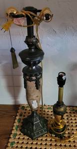 lot 132 image: TABLE LAMPS AS SHOWN.