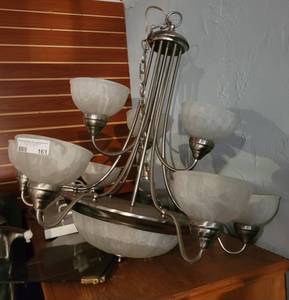lot 161 image: LIGHT FIXTURE IN STYLE SHOWN.
