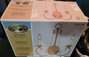lot 235 image: NEW, HAMPTON BAY 2-LIGHT SCONCE FIXTURE AS SHOWN.