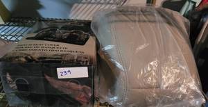 lot 239 image: CAR SEAT COVERS AND HEAD RESTS AS SHOWN.