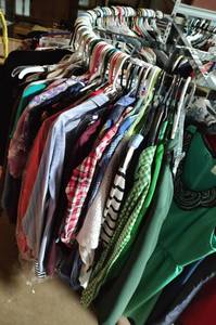 lot 209 image: LARGE LOT OF ASSORTED CLOTHING AS SHOWN. SOME MAY HAVE TAGS. NICE MIXED LOT