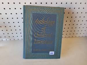 lot 103 image: VINTAGE COPYRIGHT 1959 ANTHOLOGY OF CHILDRENS LITERATURE BY JOHNSON, SICKELS, SAYERS.