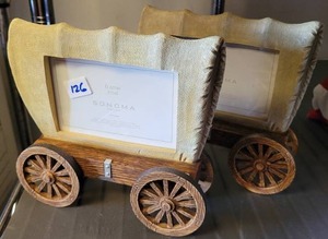 lot 126 image: (2) NEW, SONOMA WESTERN THEMED PHOTO FRAMES.