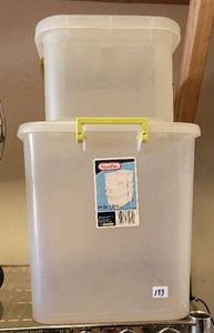 lot 133 image: PLASTIC STORAGE BINS.