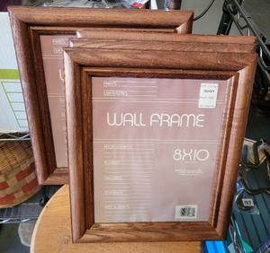 lot 145 image: (4) OAK 8X10 WALL FRAMES.
