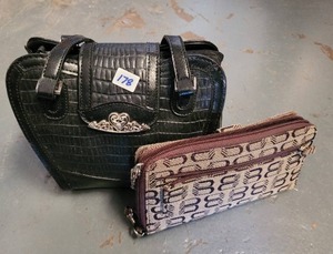 lot 178 image: HAND BAG AND WALLET.