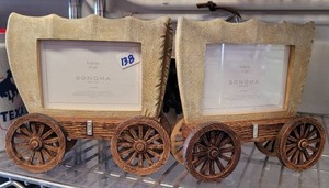 lot 138 image: (2) NEW, SONOMA WESTERN THEMED PHOTO FRAMES.