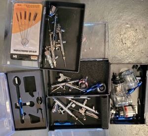lot 150 image: CENTRAL PNEUMATIC AIR BRUSH KITSACCESSORIES AS SHOWN.