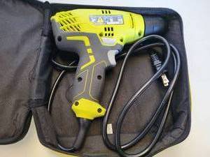 lot 216 image: RYOBI ELECTRIC DRILL WITH BAG.