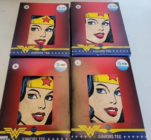 lot 227 image: (4) WONDER WOMAN T-SHIRTS IN BOXES.