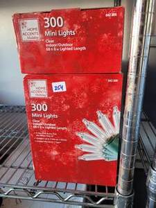 lot 254 image: (6) NEW, CHRISTMAS 300-MINI LIGHTS BOXES.