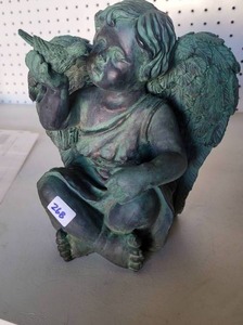 lot 268 image: RESIN ANGEL FIGURE.