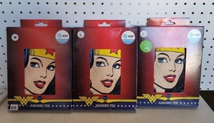lot 213 image: (3) WONDER WOMAN T-SHIRTS IN BOXES.
