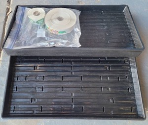lot 246 image: LOT OF SPROUTING  SEEDING TRAYS WITH LABELS.