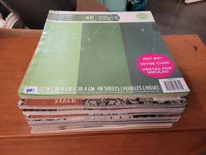 lot 381 image: LOT OF SCRAPBOOK 12 X 12 PAPER AS SHOWN.