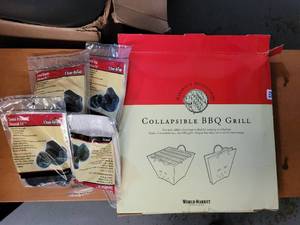 lot 372 image: COLLAPSIBLE GRILL IN BOX PLUS MORE.