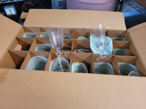 lot 388 image: LOT OF WINE GLASSES AS SHOWN.