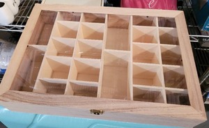 lot 353 image: WOODEN STORAGE BOX.