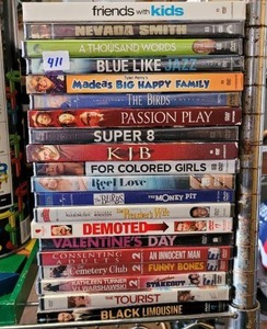 lot 411 image: LOT OF ASSORTED DVDS AS SHOWN.