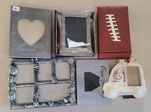lot 431 image: BABY THEMED PHOTO ALBUMSFRAMES AS SHOWN.