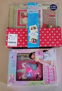lot 433 image: SCRAPBOOK KIT AND SQUISHY DIARY AS SHOWN.