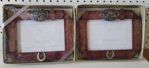 lot 39 image: (2) NEW, SONOMA WESTERN THEMED FRAMES IN PACKAGES