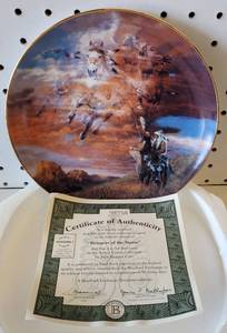 lot 43 image: BRADFORD EXCHANGE LIMITED EDITION 1995 BRINGERS OF THE STORM COLLECTIBLE PLATE WITH COA