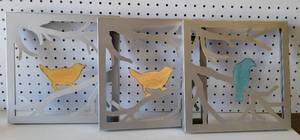 lot 42 image: SET OF 3 DECORATIVE METAL FRAMES