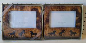 lot 80 image: (2) NEW, SONOMA WESTERN THEMED PHOTO FRAMES