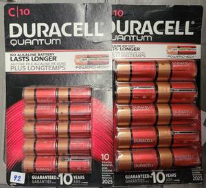 lot 92 image: (2) 10-PACKS OF DURACELL QUANTUM C BATTERIES