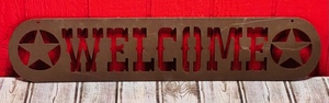 lot 47 image: Metal Texas Star Welcome Sign