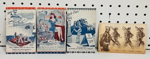 lot 14 image: Four WWII Era Posrcards