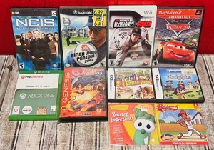 lot 140 image: Ten Assorted Computer &amp Console Games - Including Sega Genesis, Wii, XBox, PlayStation 2, &amp Nintendo Game Cube and DS