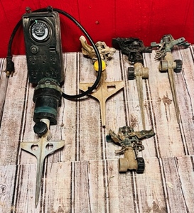 lot 145 image: Five Head Portable Sprinkler System WIntermatic Model HB1116R Electric Timer