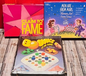lot 160 image: Claim To Fame, Men Are From Mars, Women Are From Venus, &amp Bounce It-In Games