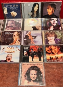 lot 184 image: Thirteen Easy Listening, Adult Contemporary, and Movie Soundtrack CDs - Inclucing Cher, Elton John, &amp Jim Croce