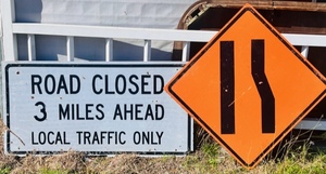 lot 194 image: Two Wooden Traffic Signs