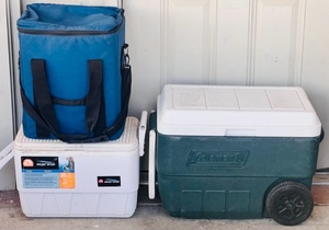 lot 208 image: Three Portable Ice ChestsCoolers