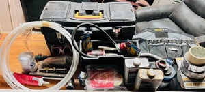 lot 215 image: Black &amp Decker 22 Workmate Series Toolbox &amp Home ImprovementRepair Supplies WAdditional Wall-Mounted Trays