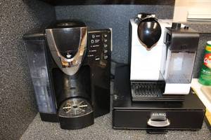 lot 54 image: iCoffee Maker, Nespresso Machine and Keurig Tray