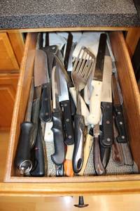 lot 62 image: MISC knives plus sharpener