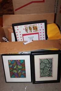 lot 79 image: Picture frames, Oak certificate frames, and limited edition pictures