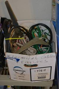 lot 242 image: Electrical Cables and shelf Brackets and more
