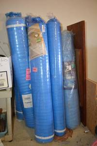 lot 247 image: Rolls of Blue Underlayment for floors